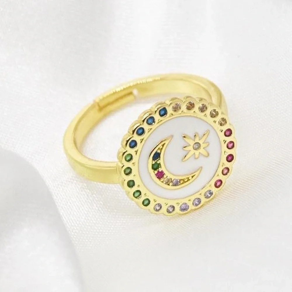 Colorful Moon Ring - Picture 3 of 5